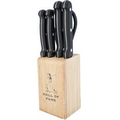 6 Piece Cutlery Set with Wooden Storage Block